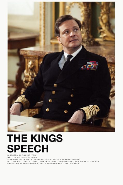 Kings Speech Poster, The Kings Speech Poster, The Kings Speech, Film Instagram, Jennifer Ehle, Action Films, Tv Posters, Tom Hopper, Film Costumes