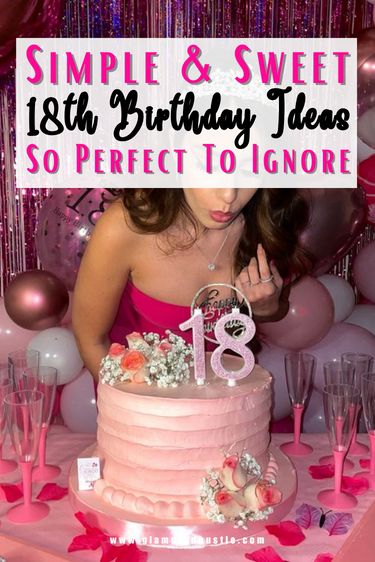 Looking for best 18th birthday party ideas, or things to do on your own 18th birthday? You'll love some of these fun 18th birthday ideas! From elegant 18th birthday decoration ideas, to trendy 18th birthday gifts ideas to ask for, and popular 18th birthday party theme ideas, you'll be thrilled. Whether it is a super simple 18th birthday ideas, or a sweet 18th birthday ideas, that'll make your 18th birthday so unforgettable, you're in the right place! 18th Birthday Party Ideas Simple, What To Do For My 18th Birthday, At Home 18th Birthday Ideas, Simple 18th Birthday Cake Ideas, Pink Themed 18th Birthday Party, Girls 18th Birthday Party Ideas, Things To Do On 18th Birthday, Birthday Themes For 18th Party Ideas, Surprise 18th Birthday Party Ideas