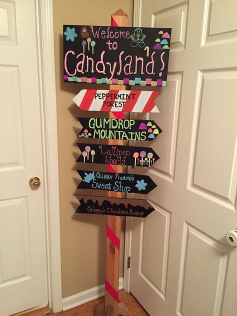 Candyland Sign – DIY Party & Crafts Pai, Candyland Sign, Candyland Decor, Candyland Birthday Party, Candyland Theme, Diy Party Crafts, Candy Themed Party, Lollipop Party, Candy Land Birthday Party