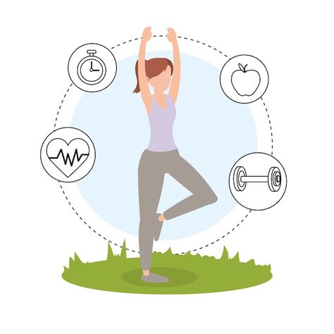 Health fitness cartoon Premium Vector | Premium Vector #Freepik #vector #gym-exercise #fitness-equipment #weight-training #strength-training Workout Schedule Women, Fitness Cartoon, Cool Down Exercises, Fitness Backgrounds, Fitness Branding, Cartoons Hd, Anime Wallpaper 1920x1080, Yoga Illustration, Fitness Icon