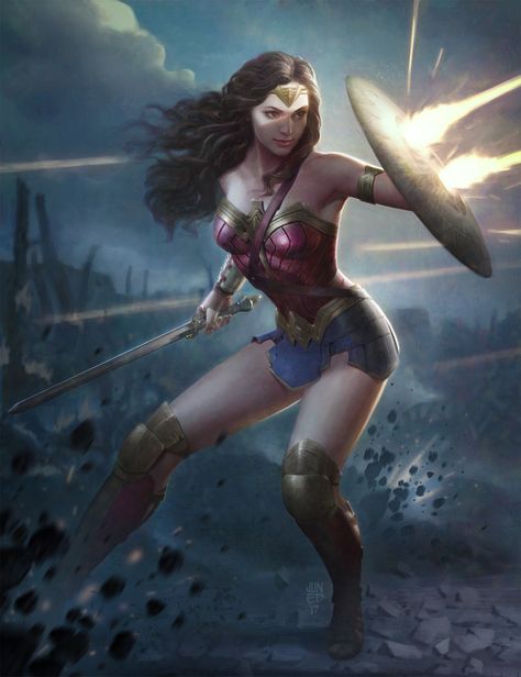 Wonder Woman, Junaidi Lim on ArtStation at https://www.artstation.com/artwork/ARG4q - More at https://pinterest.com/supergirlsart #wonderwoman #shield #fanart #dc Tumblr, Art Dc Comics, Amazonian Warrior, Wonder Woman Movie, Wonder Woman Art, Batman Wonder Woman, Welcome To The Future, Pop Culture Art, Alternative Movie Posters