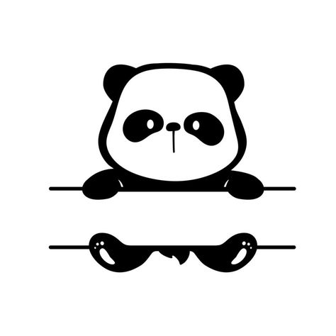 little panda silhouette making cute gestures animal cartoons for kids Panda Cricut Ideas, Panda Vector Illustration, Cute Gestures, Panda Silhouette, Panda Vector, Cute Panda Drawing, Panda Clipart, Panda Svg, Cricut Animals