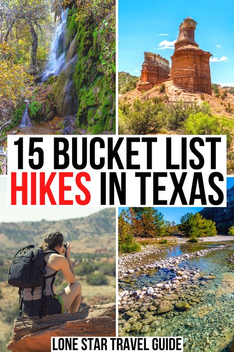 Looking for the best hiking in Texas? We've rounded up 15 bucket-list-worthy hiking trails in Texas! best texas hikes | best places to go hiking in texas | best texas hiking trails | best state parks in texas | national parks in texas | hikes in texas with waterfalls | best hikes in texas hill country | texas bucket list | best things to do in texas | best hikes near austin tx | best hikes near dallas tx | best hikes near houston tx | where to go hiking in texas | best texas hiking spots | National Parks Texas, Hikes In Austin Texas, State Parks In Texas, Hiking Destinations Usa, Hiking Places U.s. States, Hiking In Austin Texas, Hiking Texas, Texas Hikes, Hikes In Texas