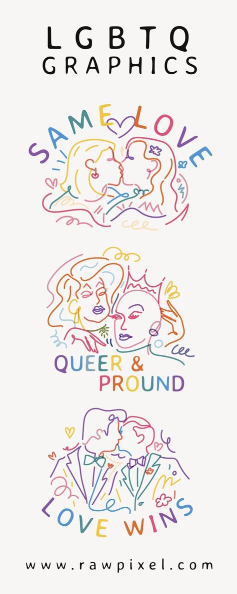 Enjoy our new collection of colorful line art for the upcoming pride month. Download these and enjoy creating campaigns with our LGBTQ vector. Pride Designs Shirt, Pride Parade Posters Ideas, Lgbtq Canvas Painting, Pride Embroidery Shirt, Flower Hero Costume Design, Pride Parade Signs Ideas, Pride Month Graphic, Lgbtq Doodles, Lgbtq Art Ideas