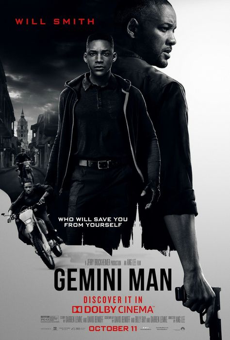 New Dolby Cinema poster for the sci-fi thriller GEMINI MAN. #geminiman #movieposter #scifi #thriller #suspense #action #anglee #willsmith #imax #dolby #pop #popculture #geek #nerd #movies #filmes #films #cine #cinema #cult #culture #art #Entertainment #OsFilmesdoKacic Best Movies List, Ang Lee, Clive Owen, Best Movie Posters, Movie Info, Gemini Man, Mary Elizabeth Winstead, Cinema Posters, Man Movies