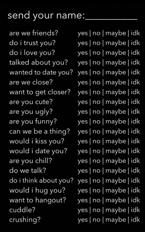 Send Your Name Snapchat Game, Games To Post On Instagram Story, Insta Template Story Questions, Send Me Your Name Snapchat, Ig Story Questions Template, What Are You To Me Instagram, Send Ur Name Snapchat Game, How Close Are We Instagram Story, Abcs Expose You Game