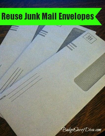 Reuse Junk Mail Envelopes Upcycling, Repurpose Envelopes Ideas, Saving Envelopes Ideas, Repurpose Envelopes, Junk Mail Crafts, Snail Mail Envelopes, Reuse Recycle Repurpose, Security Envelopes, Window Envelopes