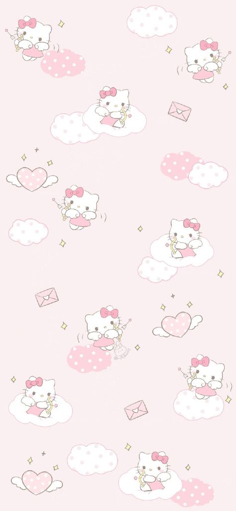 Kawaii Wallpapers, Pink Wallpaper Hello Kitty, Walpaper Hello Kitty, Cocoppa Wallpaper, Easter Wallpaper, Kitty Drawing, Bunny Wallpaper, Wallpaper Iphone Neon, Hello Kitty Drawing