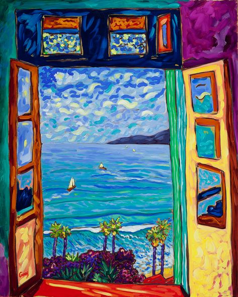 serene scene by Cathy Carey ©2014 24 x 30 Henri Matisse, Fauvism Art, Matisse Paintings, Istoria Artei, Arte Van Gogh, Matisse Art, Window Art, Window Painting, Art Movement