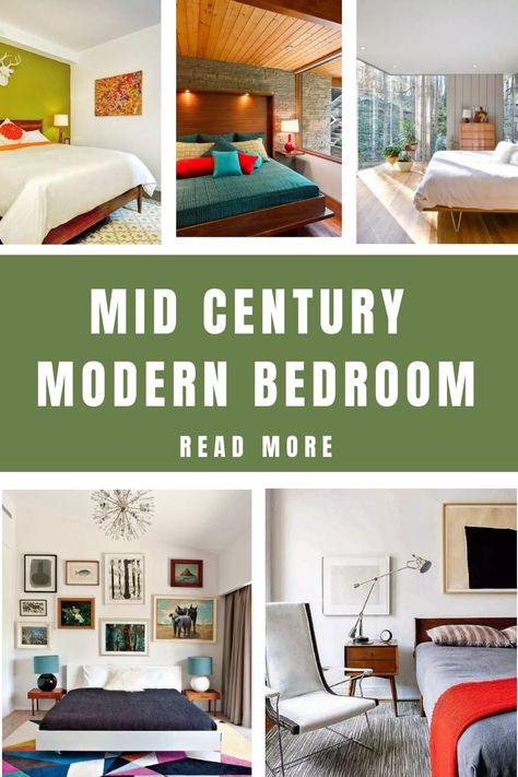 Mid Century Modern Bedroom 1950 Bedroom Decor, Mid Century Bedroom Ideas Master, Mid Century Modern Bedroom Bedding, Vintage Mid Century Modern Bedroom, Mcm Apartment Bedroom, Midcentury Modern Small Bedroom, Mcm Accent Wall Bedroom, Romantic Mid Century Bedroom, Modern Danish Bedroom