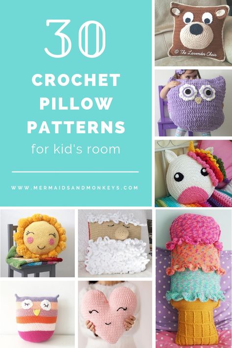 Amigurumi Patterns, Easy Crochet Throw Pillows, Baby Pillow Crochet, Crochet Plushie Pillow Free Pattern, Fun Crochet Pillow Patterns, Crochet Animal Cushion, Crochet Animal Pillow Pattern Free, Free Crochet Animal Pillow Patterns, Crochet Pillow For Kids