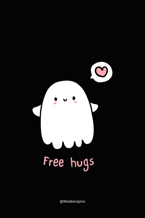 Free hugs cute wallpaper, Gift this cute ghost to your loved ones Hugs Cute, Ghost Hug, Love Ghost, Wallpaper Gift, Cute Wallpaper, Free Hugs, Cute Ghost, Loved Ones, Cute Love