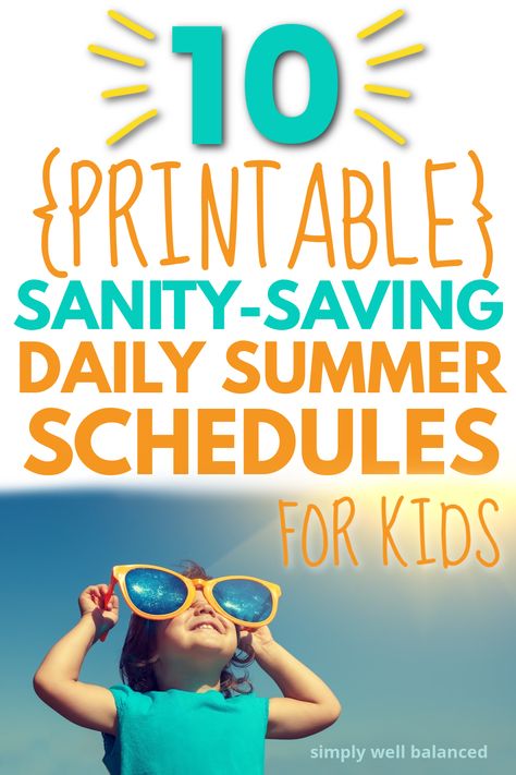 Looking for a daily summer schedule to keep your kids busy this summer? These free printables summer schedule templates are just what you need. Unique and creative themes for each day of the week. A great way to come up with daily summer activities to kids to keep everyone happy. Teen Daily Summer Schedule, Screen Free Summer Schedule, Activities For Kids During Summer, Kids Summer Schedule Screen Time, Summer Kid Schedule, Summertime Schedule For Kids, Sample Kids Summer Schedule, Summer Independent Activities For Kids, Toddler Summer Schedule At Home