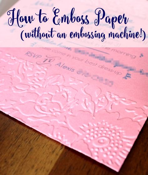 Embossing On Watercolor Paper, Diy Paper Embossing, How To Emboss Cards, How To Use Embossing Folders, Diy Embossing Stamp, Paper Embossing By Hand, Dry Embossing Techniques, How To Emboss, Diy Embossing Folders