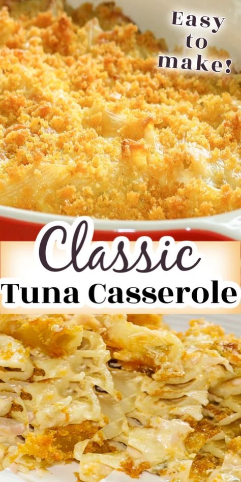 Quick And Easy Tuna Casserole, Quick Tuna Casserole, Tuna Casserole With Shell Pasta, Tuna Chip Casserole, Quick Tuna Noodle Casserole, Tuna Noodles Easy, Tunafish Casserole Recipes, Tuna Fish Casserole Recipes, Tuna Casserole With Elbow Macaroni