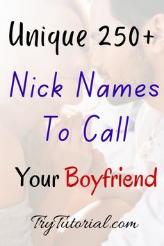 Here we have compiled some of the best handpicked 250+ unique nick names for your boyfriend that are cute, sweet, and funny. Whether you need a name to call him when things get hot and heavy or looking for a cute and sweet name for him in your phone. They are ideal for any situation and moment. We have also included names for boyfriend in Spanish with meaning. Enjoy! #namestocallyourboyfriend #cute #inyourphone #sweet #funny #inspanish #withmeaning Unique Name For Group Chat, Bf Nick Names, Names To Call Your Boyfriend In Phone, What Are Cute Names To Call Your Boyfriend, Unique Contact Names For Best Friend, Spanish Names For Boyfriend In Phone, Phone Names For Your Boyfriend, Nick Names For Boyfriend In Spanish, Cute Boyfriend Nicknames For Contacts In Spanish