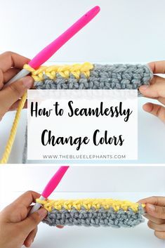 Crochet With Different Colors, Changing Yarn In Crochet, Beginner Crochet Stitches Easy, Changing Crochet Colors, How To Change Colors Crochet, Crochet For Beginners Blanket Easy, Crochet Color Changing Yarn, Change Yarn Color Crochet, Changing Colors Crochet
