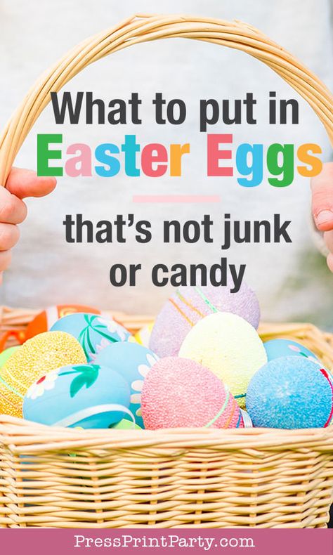 Easter Egg Hunt Non Candy Ideas, Easter Egg Surprise Ideas, Toddler Easter Egg Ideas, Non Junk Easter Egg Fillers, Easy Easter Egg Hunt Ideas, Easter Egg Ideas For Kids, Ideas For Easter Eggs Filler, What To Stuff Easter Eggs With, Toddler Egg Fillers