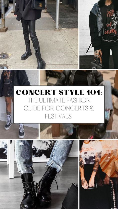 What To Wear To A Band Concert, Mid Size Rock Concert Outfits, What To Wear To A Tool Concert, Winter Concert Outfit Rock, Work To Concert Outfit, What To Wear To Metal Concert, Rock Concert Outfit Jeans, Outdoor Rock Concert Outfit Fall, What To Wear To A Depeche Mode Concert