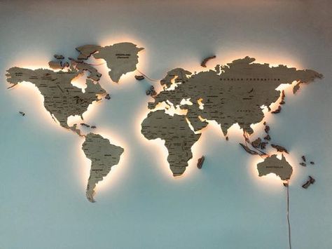 Light Wood Wall Map Of the World Map Wall Art Large Travel LED | Etsy Desktop Wallpaper Summer, Destop Wallpaper, Rustic Home Offices, World Map Wall Decor, World Map Design, World Map Decor, Restroom Design, World Map Wallpaper, 2160x3840 Wallpaper