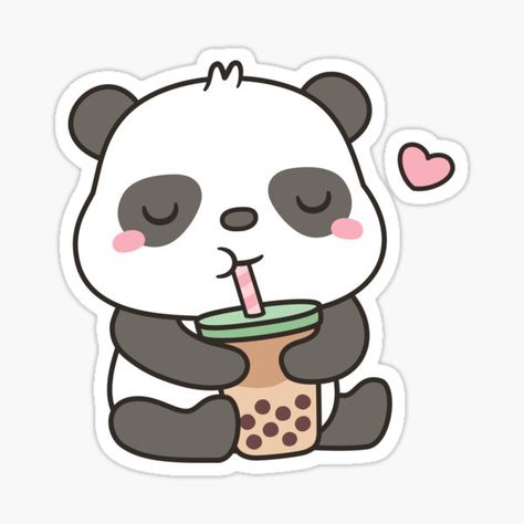 Croquis, Boba Kawaii, Kawaii Doodle, Panda Lindo, Boba Milk Tea, Boba Milk, Stickers Kawaii, Wolf Spirit Animal, Mermaid Melody