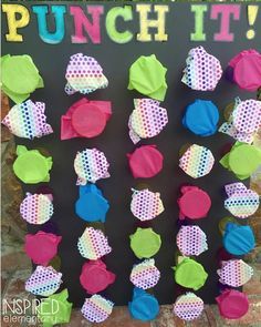 PUNCH IT! · Inspired Elementary Staff Birthday Celebration Ideas, How To Make A Punch Board With Cups, Punch Cup Birthday Gift Board, Assisted Living Week Ideas For Staff, Punch Board Birthday Gift Ideas, Punch Birthday Board, Punch Cups Game, Staff Birthday Ideas, Punch Party Game