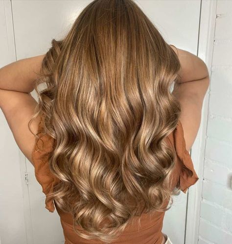 Honey Tones Hair, All Over Golden Brown Hair Color, Light Brown Without Highlights, Honey Gold Brown Hair, Butterscotch Hair Color Brown, Honey Gold Hair Color, Gold Light Brown Hair, Solid Honey Brown Hair, Dark Honey Brown Hair Caramel