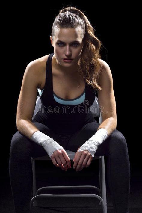 Female MMA Fighter. Young fit female MMA fighter on a black background , #ad, #Fighter, #Young, #Female, #MMA, #fit #ad Female Athlete Photography, Female Fighter Aesthetic, Fighter Photography, Boxing Outfit For Women, Boxing Photoshoot, Fighter Woman, Women Fighters, Athleisure Photoshoot, Sports Photoshoot