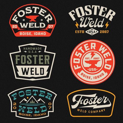 Outdoorsy Badges by Jose Manzo | Daily design inspiration for creatives | Inspiration Grid Retro Logos, Vintage Badge Logo, Retro Logo Design, Vintage Badge, Shirt Logo Design, The Foster, Badge Logo, Vintage Logo Design, Badge Design