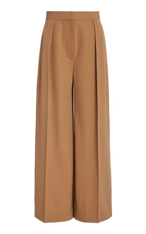 The Row Trousers, Light Brown Trousers Outfit, The Row Outfits, The Row Fashion, Kulot Pants, Aesthetic Pants, Straight Suit, Womens Wide Leg Pants, Work Trousers