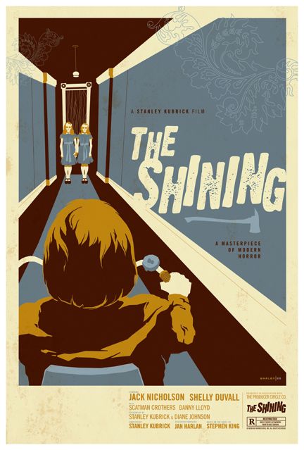 the shining by *strongstuff Tom Whalen, Vintage Films, Film Vintage, Bon Film, Septième Art, Best Movie Posters, Plakat Design, Classic Movie Posters, Horror Posters