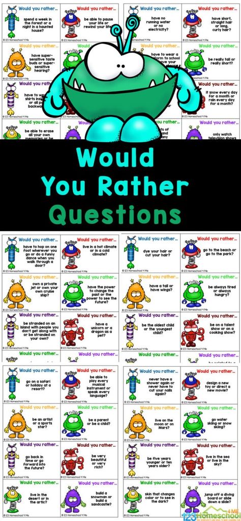 Get the family together for an afternoon of thought-provoking fun with would you rather game! These Would You Rather Questions can turn any gathering into a fun-filled event where you get to know each other better and lots of exciting memories can be made. Simply print and cut out the free printable, good would you rather questions and you are ready to play! Would You Rather Questions Funny, Would You Rather Questions For Kids, Would You Rather Kids, Funny Questions For Kids, Questions For Girls, Funny Would You Rather, Free Family Printables, Would You Rather Game, Questions For Kids