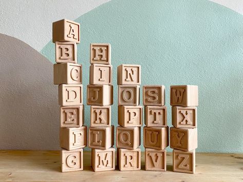 Shelf Bin curated on LTK Letter Blocks Decor, Wooden Abc Blocks, Baby Shower Simple, Wooden Baby Blocks, Wooden Blocks Toys, Baby Name Blocks, Personalized Nursery Decor, Heirloom Toys, Baby Shower Gift Idea