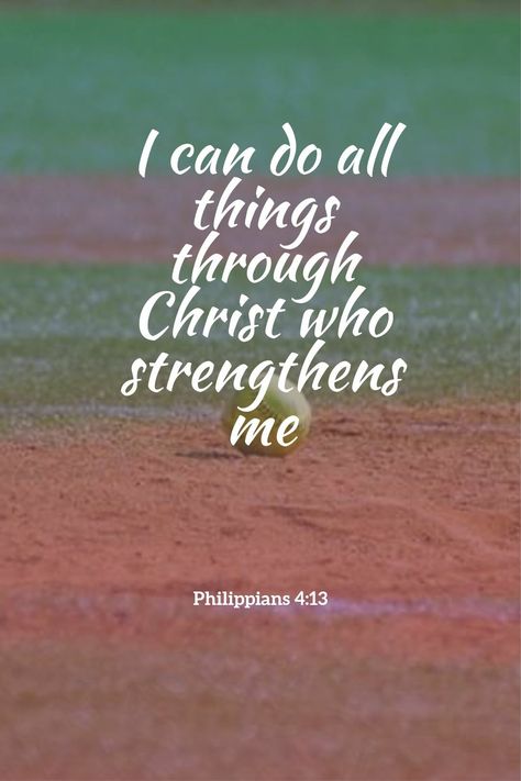 Bible Verse For Football Players, Baseball Bible Verse, Softball Bible Verses, Softball Encouragement Quotes, Volleyball Bible Verses, Athletes Bible Verses, Bible Verses For Runners, Bible Verses For Athletes Sports, Bible Verse For Sports