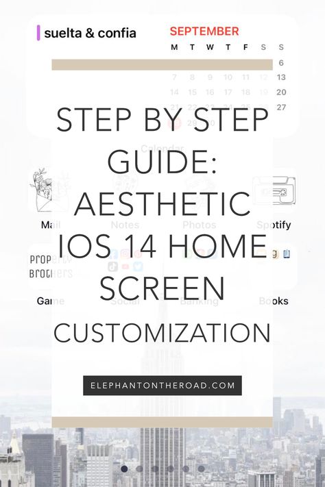 Step by Step Guide: Aesthetic iOS 14 Home Screen Customization. How to customize the NEW iOS 14 home screen. Step by step guide + hacks. Different Homescreen Aesthetics, Customizing Iphone Home Screen, Iphone Home Screen Customization, How To Customize Iphone, How To Use Widgetsmith On Iphone, Phone Asethic Ideas, How To Costumize Iphone Apps, Decorate Phone Screen, How To Make Iphone Aesthetic