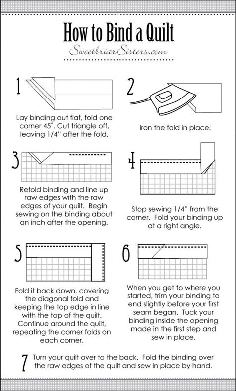 I don’t know about you, but I am always forgetting the details of thing- even if I’m doing them all the time!  It’s actually kind of embarrassing.  Like, all the time. Anyway, one thing that I’m constantly looking up is how to bind a quilt.  I always forget how exactly to fold the corners to … … Continue reading → Bind A Quilt, Quilt Modernen, Folding Origami, Tshirt Quilt, Quilt Binding, Techniques Couture, Shirt Quilt, Quilting For Beginners, Quilting Techniques