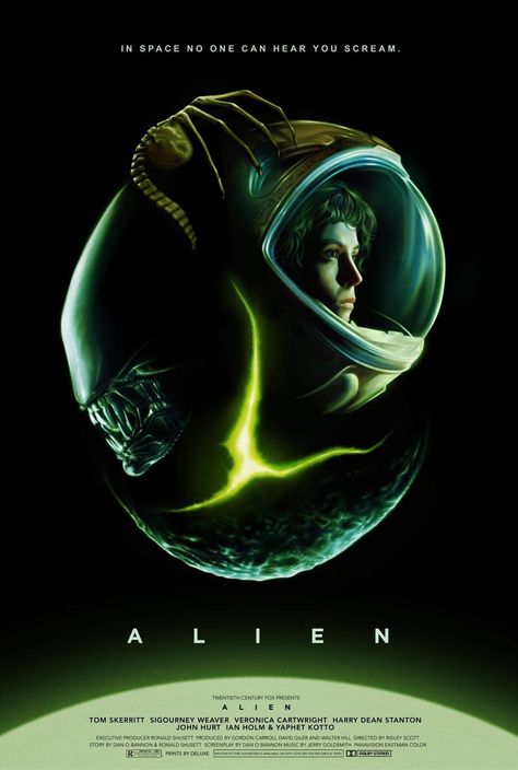 Aliens Movie Art, Alien Sigourney Weaver, Alien Movie 1979, Alien Poster, Alien Movie Poster, Fantastic Beasts Creatures, Creature Movie, Arte Zombie, Instagram Poster