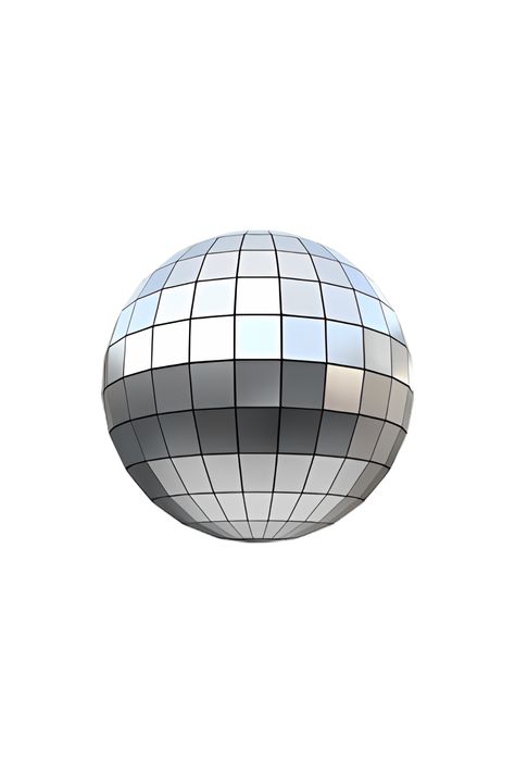 The 🪩 Mirror Ball emoji depicts a shiny, spherical object with small, reflective tiles covering its surface. The tiles are arranged in a pattern that creates a disco ball effect, with light reflecting off of them in all directions. The emoji is typically depicted in shades of silver or gray, with a three-dimensional appearance that makes it look like it could be hanging from a ceiling or suspended in mid-air. Mirror Ball Wallpaper, Disco Ball Emoji, Disco Ball Icon, Iphone Emojis, Emojis Iphone, Apple Emojis, Emoji Copy, Emoji Meanings, Ios Emoji