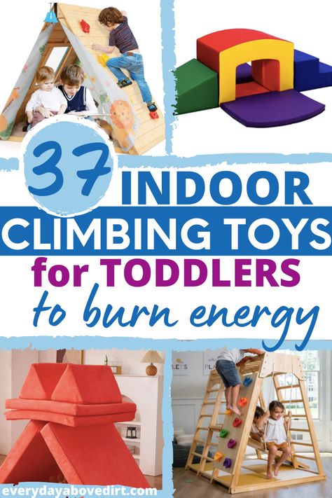 Montessori, Montessori Climbing Toys, Indoor Toys For Active Kids, Toddler Game Room, Indoor Toddler Playground, Diy Climbing Toys For Toddlers, Active Playroom Ideas, Indoor Toddler Gym, Toddler Boy Playroom