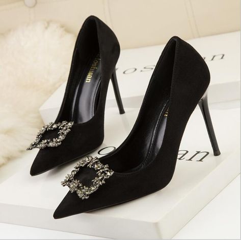 When your order payment processing done, in 48-72 hours we will send your order out, you can see a tracking number at your order page, need take 2-4days this tracking number working, then you can online tracking 121-9 Fancy Shoes High Heels Classy, Stilletos Heels Classy, Fancy Heels Classy, Elegant Heels Classy, Black Heels Aesthetic, Pointed Black Heels, Black Heels Classy, Reborn Rich, Graduation Shoes