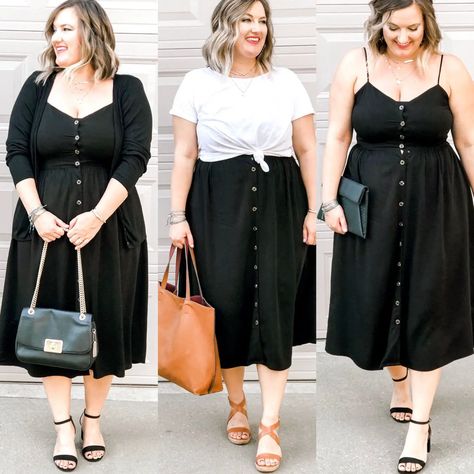 Dress with Buttons curated on LTK Plus-koon Muoti, Outfit Curvy, Dress With Buttons, Plus Size Summer Outfits, Look Plus Size, Grunge Vintage, Looks Plus Size, Mode Chic, Plus Size Kleidung