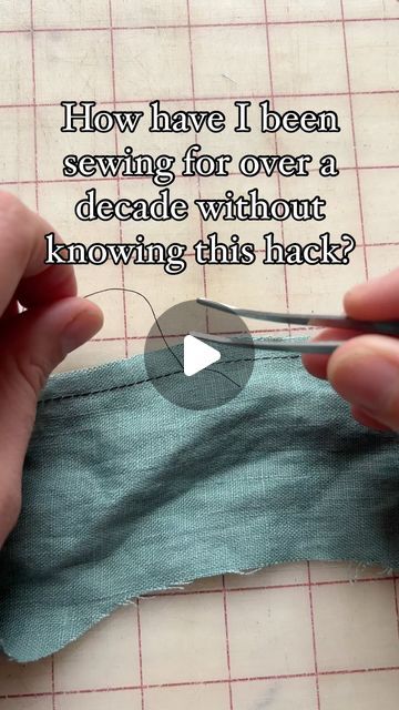 Amelia Mccall- teaching moms to sew children's clothes on Instagram: "My mind was blown when I saw @alejandramezadiy share this sewing hack!🤯" Couture, Historical Sewing Techniques, Hand Sewing Projects Clothes, How To Sew By Hand, Sewing Hacks For Holes, Sewing Hacks Alterations, Hand Sewing Hacks, Hand Sewing Techniques, Simple Sewing Projects