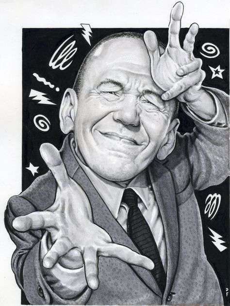 Drew Friedman :: Gilbert Gottfried Gilbert Gottfried, Celebrity Caricatures, Hollywood Legends, Futuristic Technology, The Guys, In Peace, Rest In Peace, Caricatures, Blackwork