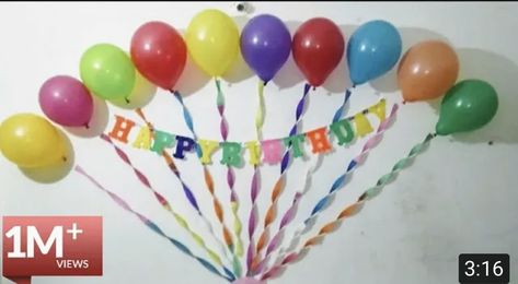 Cubicle Birthday Decorations, Birthday Room Decor, Cheap Birthday Decorations, Office Birthday Decorations, Simple Balloon Decoration, Balloon Decoration Ideas, Surprise Birthday Decorations, Baby Birthday Party Theme, Birthday Room