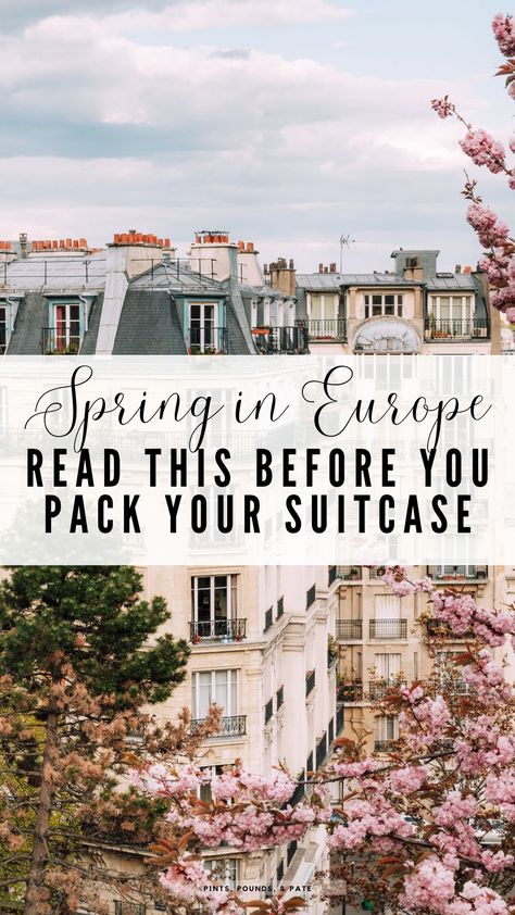 8+ Packing Essentials You'll Need in Europe this Spring {2024} London Packing List Spring, Travel Wardrobe Europe, Europe In Spring, Spring In Europe, Packing List Spring, Spring Europe, Backpacking Packing List, Europe Travel Packing, Packing For A Trip