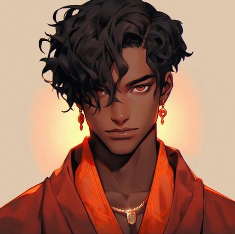 Black Anime Guy, Pirate Art, Character Inspiration Male, Anime Faces Expressions, Digital Portrait Art, Fantasy Male, Black Anime Characters, Korean Art, Guy Drawing