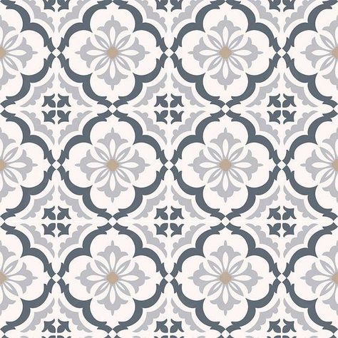 Vintage Moroccan tiles are the perfect finish for your kitchen, laundry or bathroom - printed in tonal greys and white. Self adhesive, removable and repositionable wallpaper - popular for rented spaces and DIY projects.ly.
 ... daha fazla Printed Kitchen Tiles, Moroccan Tiles Pattern Design, Moroccon Bathrooms Tiles, Vintage Tile Patterns, Pattern Tile Texture, Moroccan Tiles Texture, Moroccan Bathroom Tiles, Kitchen Tiles Texture, Pattern Tile Bathroom