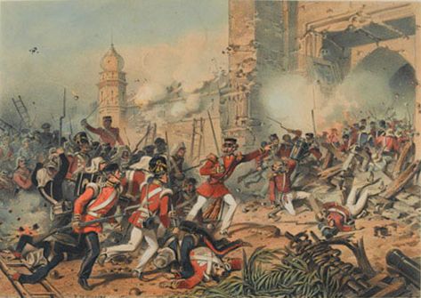 The 1857-8 Sepoy Mutiny (aka Sepoy Rebellion, Indian Mutiny, The Uprising or First Indian War of Independence) was a failed rebellion against the rule of the British East India Company (EIC) in India. Initially a mutiny of the Indian soldiers (sepoys) in the EIC army, the movement spread to become... Revolt Of 1857, Modern India, East India Company, History Of India, Unbelievable Facts, British Soldier, History Projects, Indian History, British Army