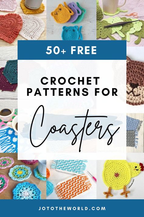 The ultimate collection of 50+ crochet coasters. These crochet coasters are all free patterns and include easy crochet coasters, round crochet coasters, unique crochet coasters, crochet mug rugs and much more. Couture, Amigurumi Patterns, Chicken Coasters Free Pattern, Crochet Granny Square Coasters Free Pattern, Small Quick Crochet Gifts, Crochet Flower Coasters Free Pattern, Free Crochet Coaster Patterns, Crochet Coaster Patterns, Crochet Flower Coaster
