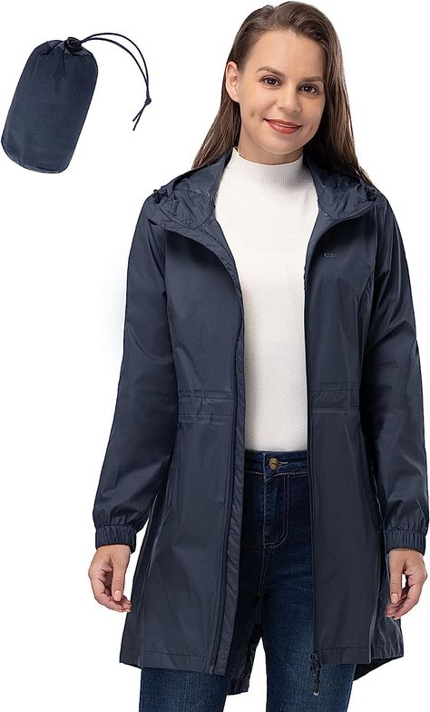 Amazon.com: 33,000ft Women's Long Rain Jackets with Hood Packable Waterproof Trench Coats Windbreaker : Clothing, Shoes & Jewelry Couture, Waterproof Trench Coat, Rains Long Jacket, Packable Rain Jacket, Rain Coats, Outdoor Coats, Long Rain Coat, Rain Jackets, Rain Jacket Women